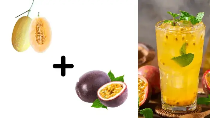 Dưa lưới, chanh dây, trà dưa lưới chanh dây Trà dưa lưới chanh dây