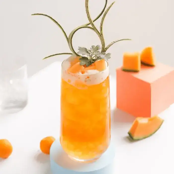 Ly trà dưa lưới quýt Trà dưa lưới mix quýt