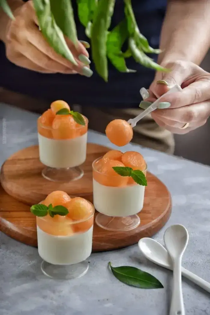 Panna cotta Món thạch panna cotta trái cây đẹp mắt