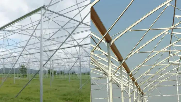 xây dựng phần khung nhà màng/nhà kính Khung nhà màng/nhà kính trồng dưa lưới