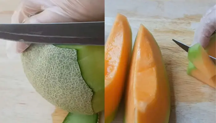 Sơ chế dưa lưới