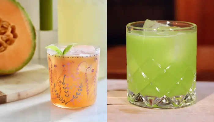 Siro dưa lưới pha với nước