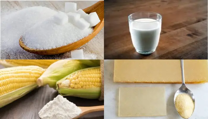 Các nguyên liệu làm pudding dưa lưới